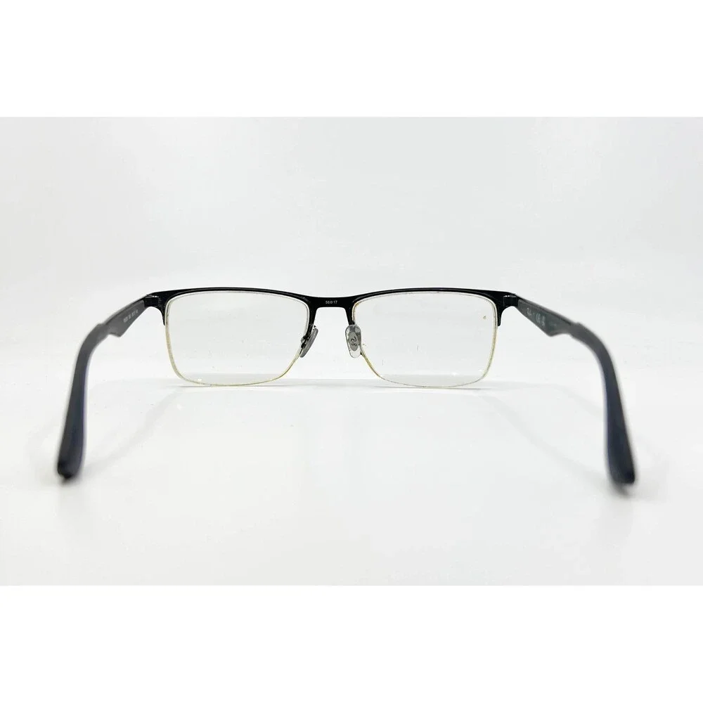 Ray-Ban Eyeglasses Frames Black Semi-Rimless Rectangular RB 6335 2503 56-17 - Picture 4 of 7